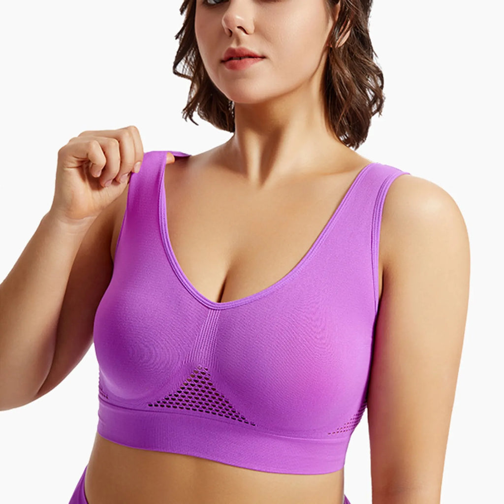 Parte de atrás bonita, Sujetador deportivo a prueba de golpes para correr, Fitness, colección superior antiflacidez, soporte suave, chaleco de Yoga de alta resistencia para mujer