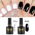 Juego de esmaltes de uñas en Gel, color blanco y negro, 8Ml, semipermanente, barniz LED UV, herramientas de manicura, diseño DIY, laca para manicura, 2 uds.
