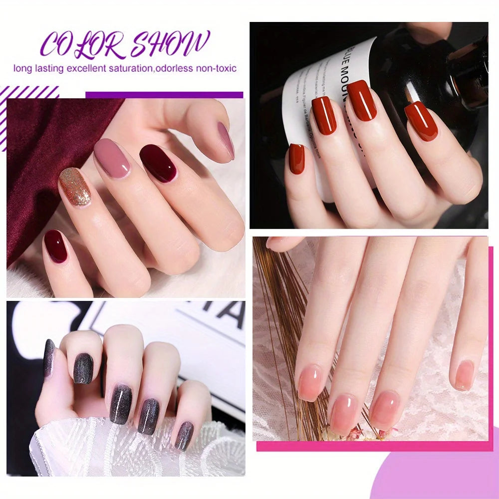 Juego de 2/3 piezas de capa superior, capa Base y capa Base, esmalte de uñas de Gel transparente semipermanente UV/LED, Kit de decoración de uñas para todos
