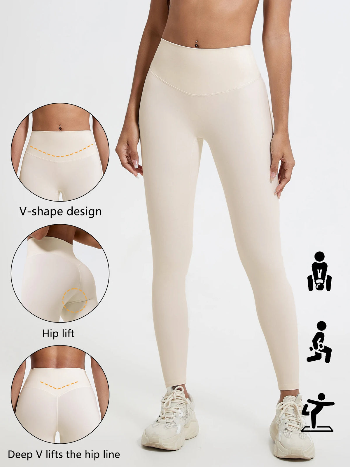Leggings Deportivos Hearuisavy de Verano, Súper Suaves, de Cintura Alta, para Gimnasio, Yoga, Correr, Entrenamiento, con Efecto Push-Up, para Mujer
