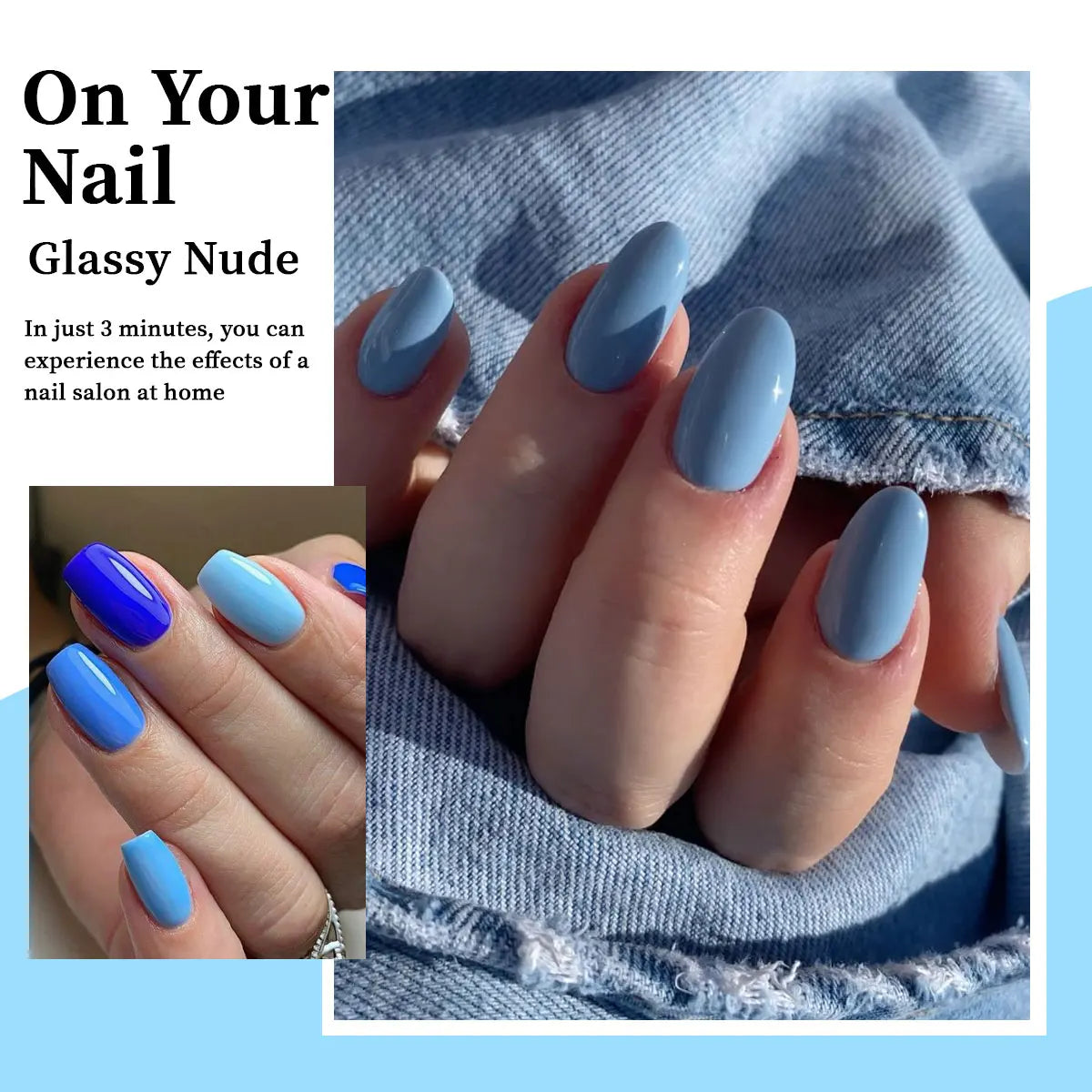 VOKY Juego de 6 piezas de gel para uñas, gel para uñas de moda de temporada, el regalo perfecto para que las damas durante los festivales