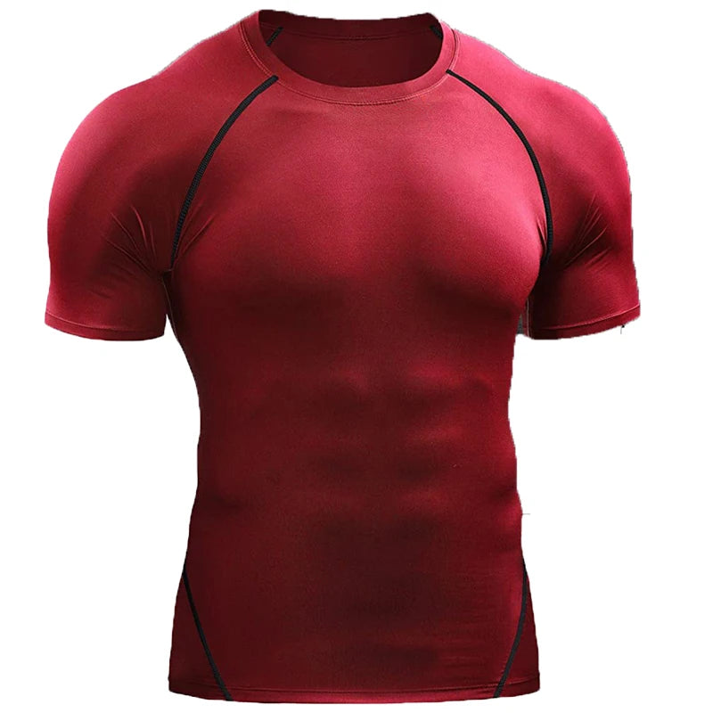 Camiseta de Compresión Hombre – Running, Gym & Fitness