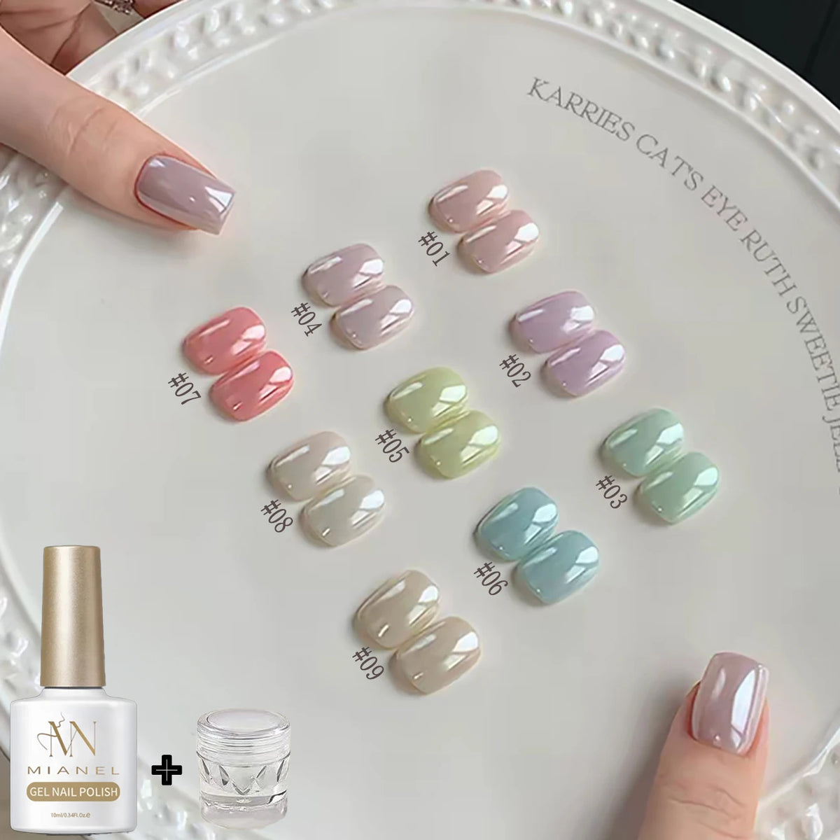 MAINEL 1-12 Uds. Esmalte de Uñas en Gel UV Brillante Nude de Moda, Cosméticos para Uñas, Puntas de Gel para Uñas, Barniz de Uñas