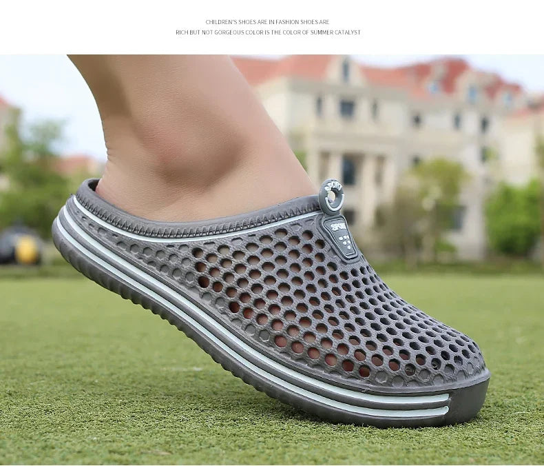 Sandalias cómodas para piscina para hombre, Zapatos de playa al aire libre de verano, zuecos de jardín sin cordones, zapatillas informales para ducha de agua, Zapatos Unisex