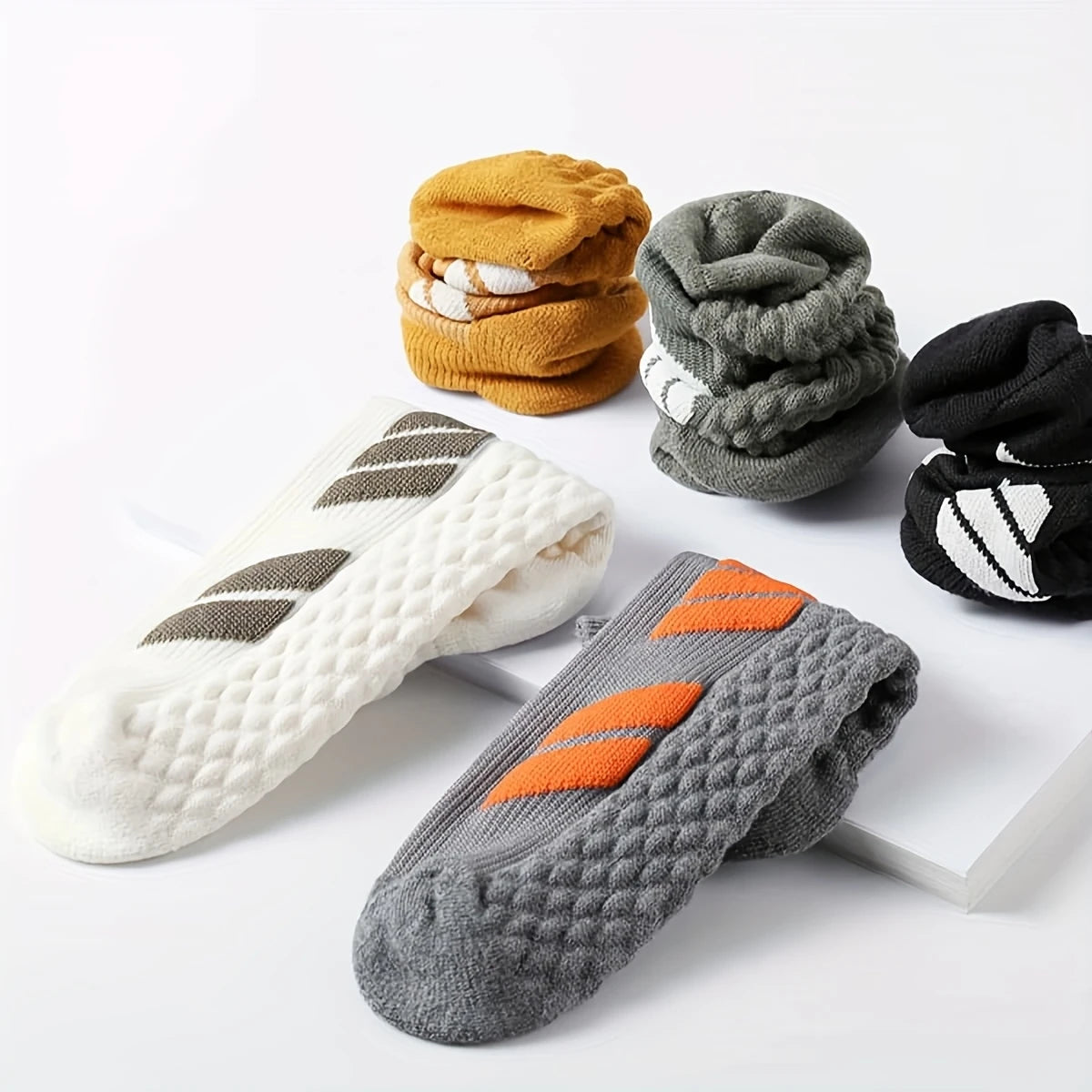 Calcetines Deportivos para Hombre y Mujer, Talla Grande, Diseño a Rayas, Primavera Verano, Calcetines Finos para Correr, Transpirables, Calcetines para Fitness y Senderismo
