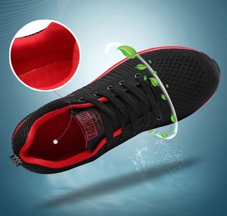 Zapatos de punto para correr para hombre, zapatillas de deporte informales a la moda para hombre, zapatillas deportivas transpirables atléticas para gimnasio, zapatillas ligeras para correr