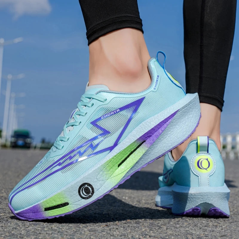 Zapatos deportivos informales y cómodos para hombre, a la moda, con parte superior de tela transpirable, antideslizantes, resistentes al desgaste, suela que absorbe los golpes, zapatos informales con cordones y punta r