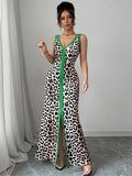 Vestido elegante de manga larga para mujer, vestido midi informal de corte A con dobladillo con volantes, moda de primavera y otoño, ropa de mujer