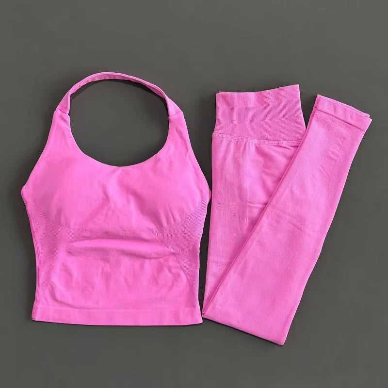 Conjunto Fitness 2 Piezas para Mujer – Top + Leggings