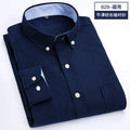 Camisa de Manga Larga para Hombre, Primavera, Verano, Otoño, Invierno, Oxford, Tejido Oxford, Corte Slim, Sin Plancha, Cómoda, Suave, Informal, a la Moda, Sencilla, para el Trabajo