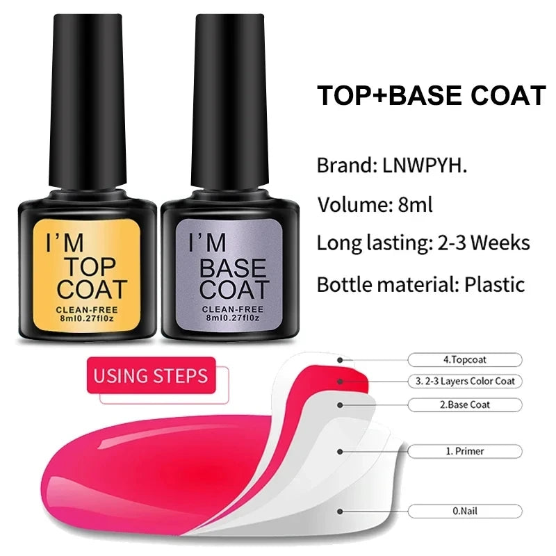 Kit de esmalte de uñas, Kit de uñas acrílico, juego de Gel de uñas de polietileno con lámpara de uñas, extensión de uñas, Gel de brillo, juego de herramientas de manicura de Gel de construcción UV