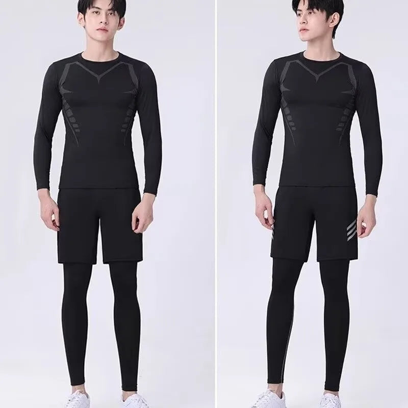 Camiseta deportiva para correr para hombre, camisetas de compresión para Fitness, camiseta de entrenamiento de secado rápido, camisetas deportivas para correr, Jersey