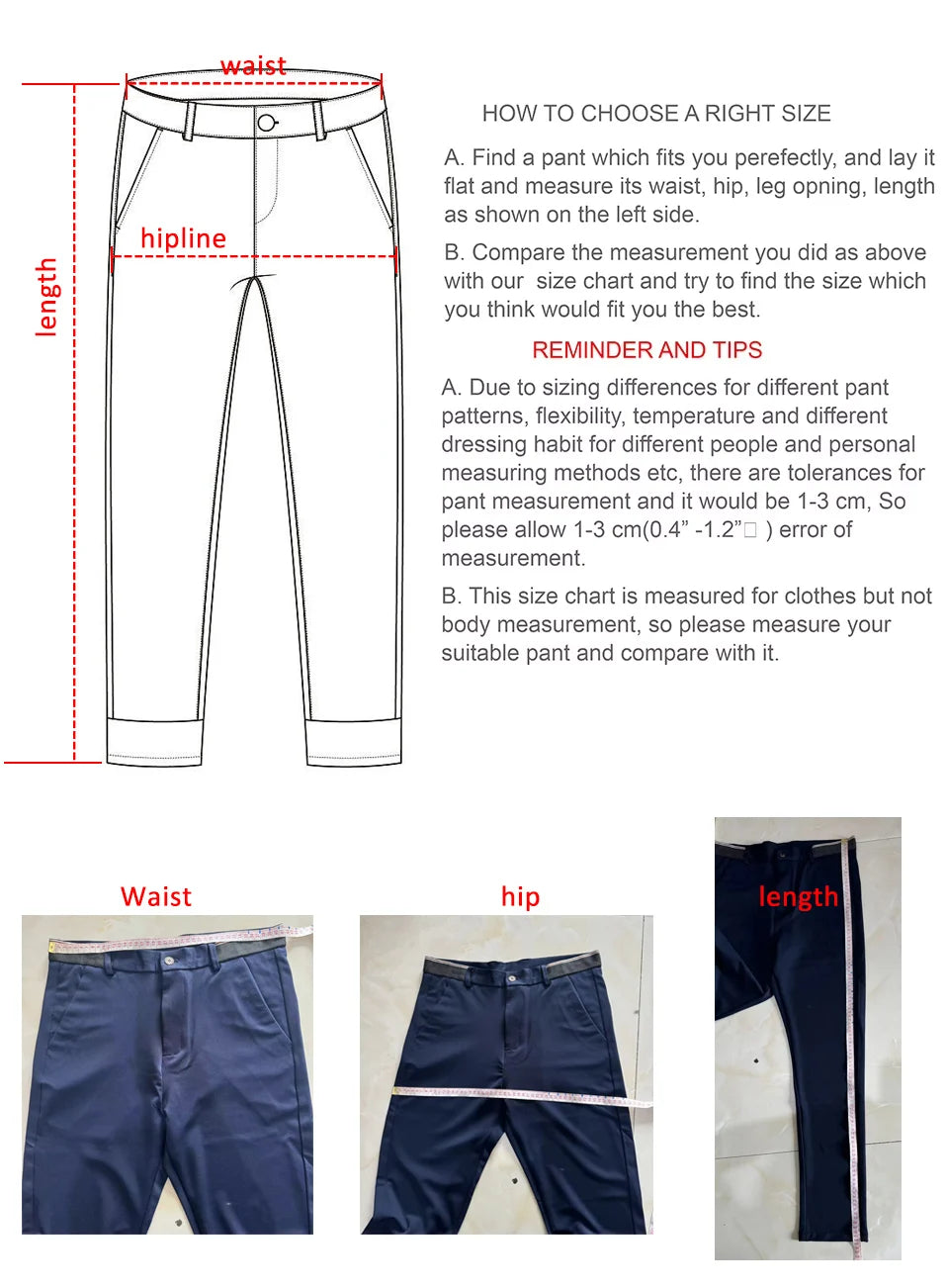 Pantalón Formal Recto – Negocios Tallas Grandes
