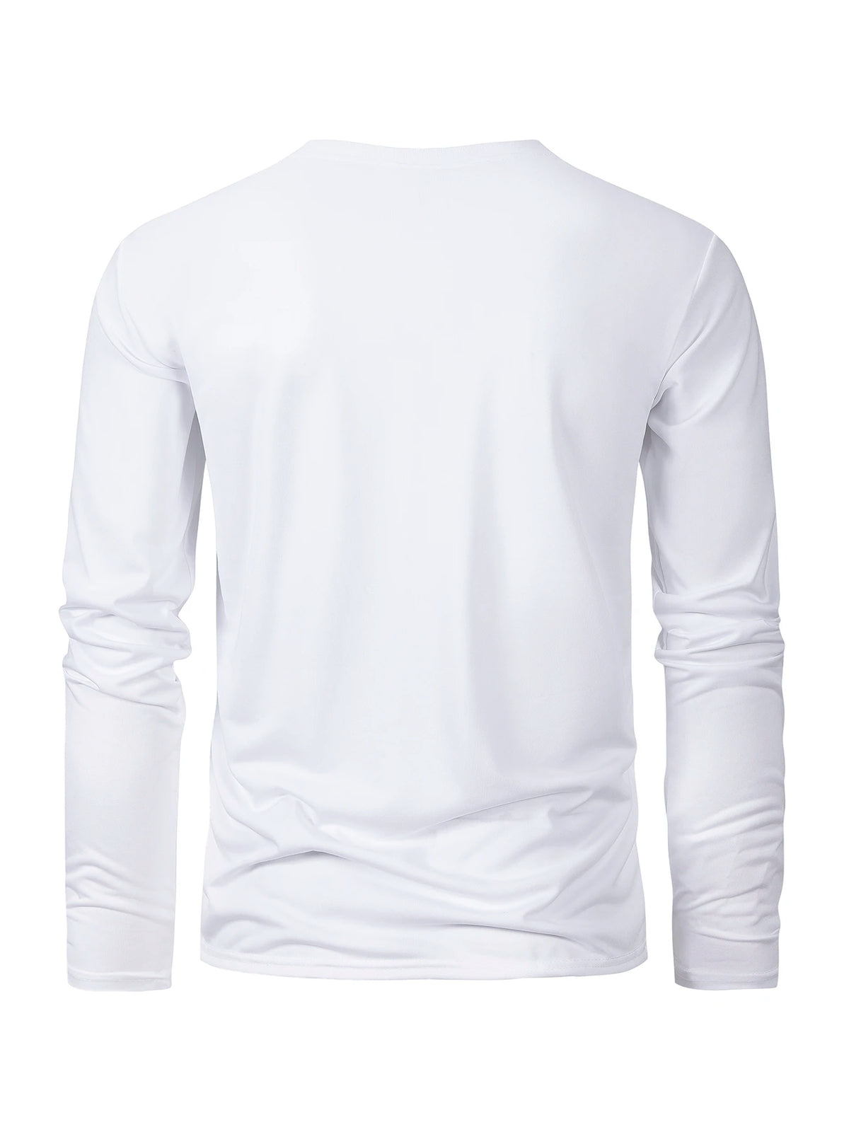 Camisetas de manga larga para hombre, camisetas informales con cuello redondo que absorben la humedad, camisetas deportivas cómodas y versátiles para hombre