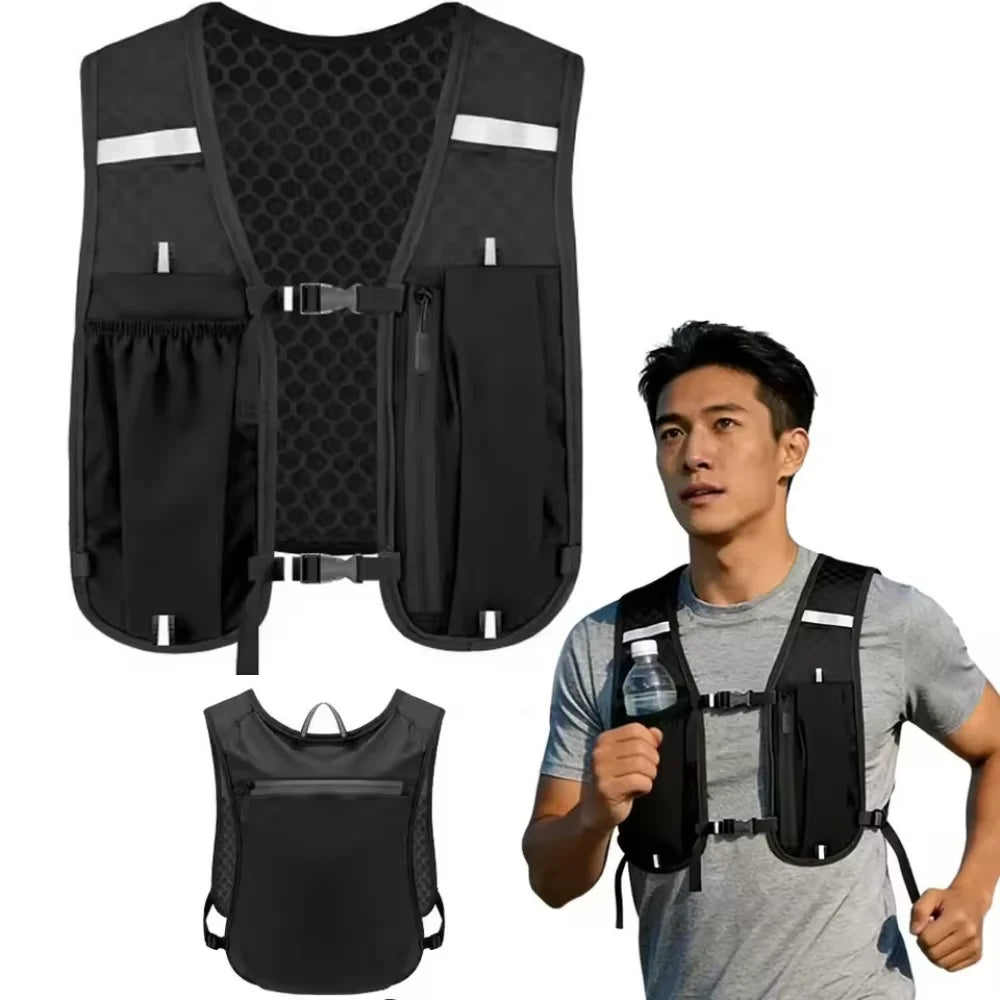 Chaleco de Hidratación para Correr, para Hombre y Mujer, Resistente al Agua, Transpirable, Mochila para Correr, Senderismo, Ciclismo, Carreras de Montaña, Maratones