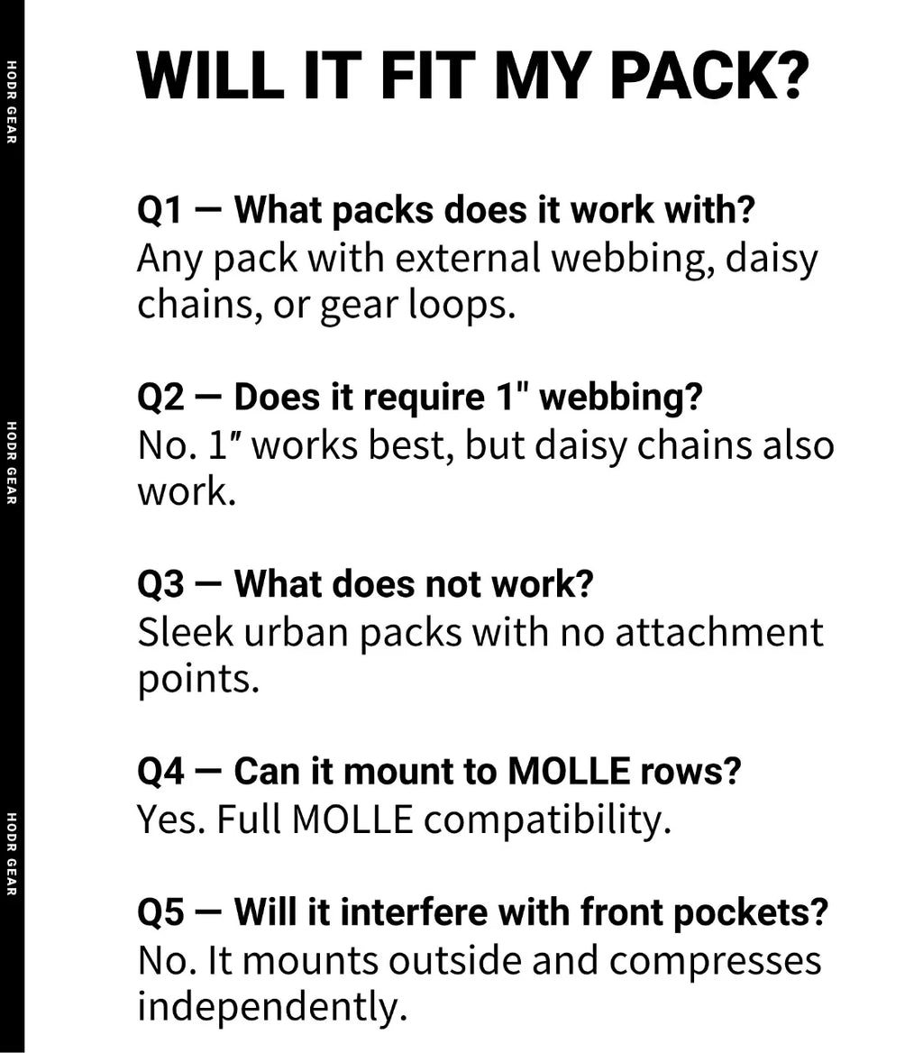 [HODRGEAR] Mochila Modular Kangaroo Pouch Expandible 6L Ultraligera 58g Gridstop para Senderismo y Trekking UL Gear Beaver Tail