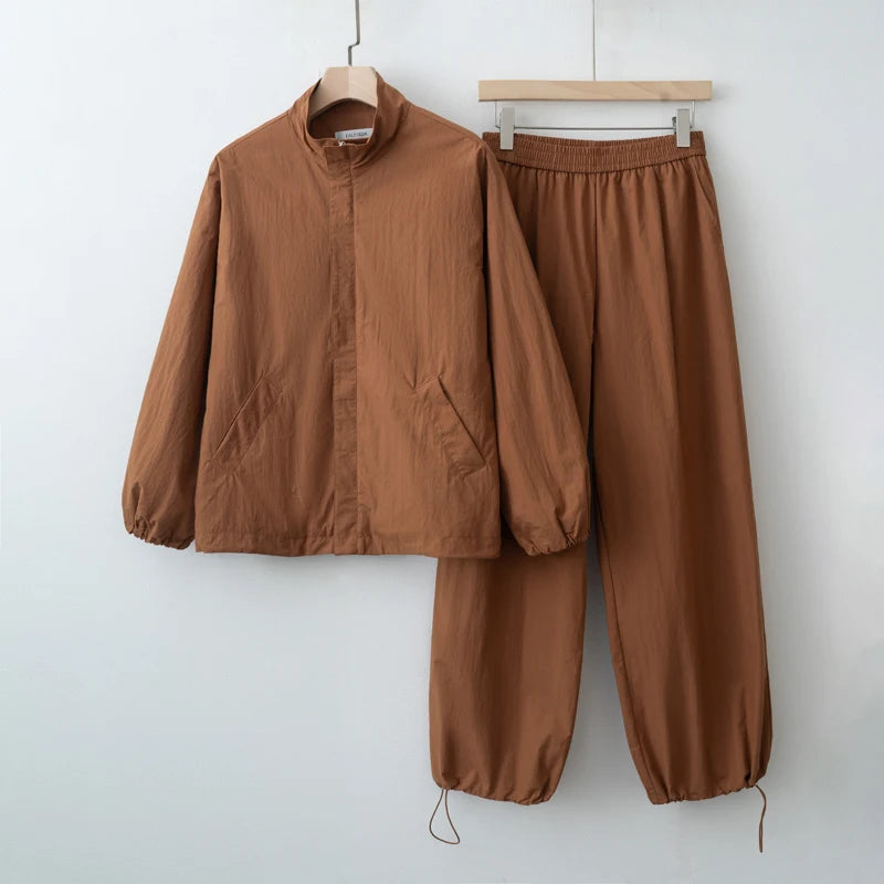 2025 Conjuntos de chaqueta y pantalones de estilo deportivo de otoño para mujer