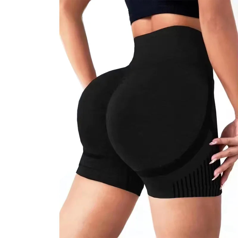 Pantalones cortos de Yoga para mujer, pantalones cortos de entrenamiento de cintura alta, Fitness, Yoga, levantamiento de glúteos, Fitness, Yoga, gimnasio, pantalones cortos para correr, ropa deportiva