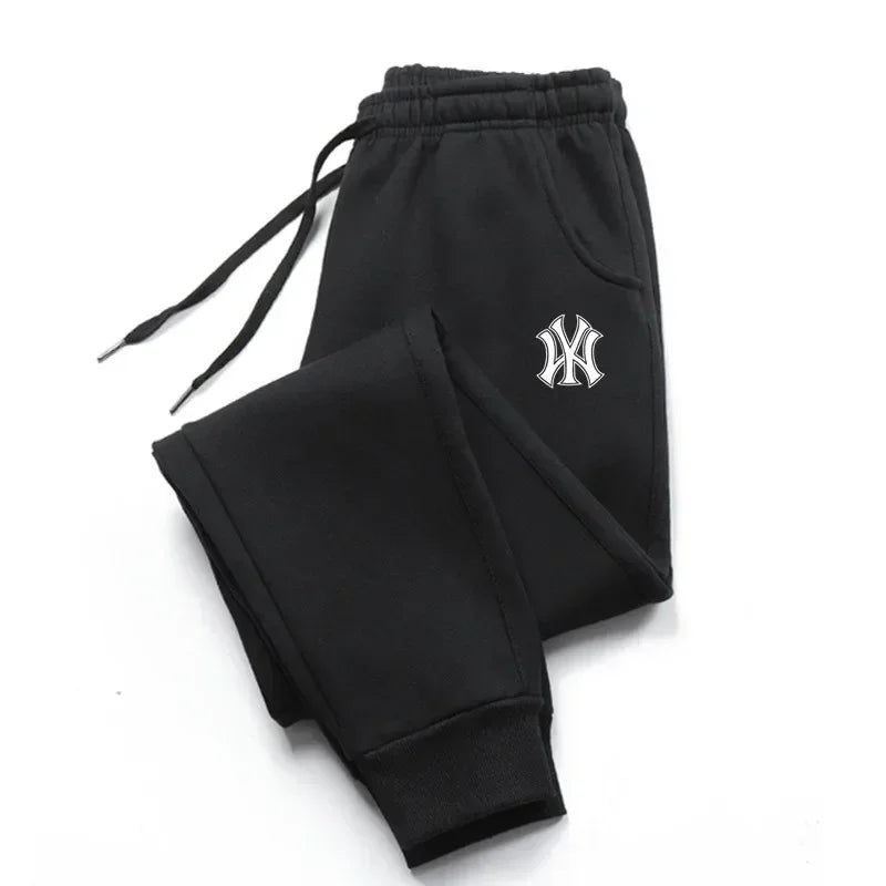 Pantalones de chándal para correr para hombre, ropa deportiva transpirable, informal, de algodón, para Otoño e Invierno