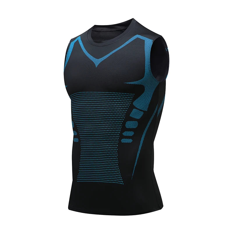 Camiseta de Compresión sin Mangas para Hombre, Ropa Deportiva de Secado Rápido con Estampado, Chaleco Deportivo Masculino para Fitness, Culturismo y Entrenamiento Muscular