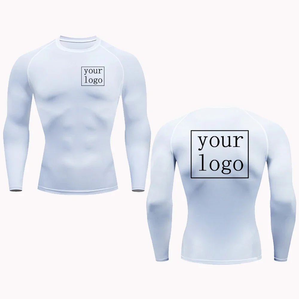 Nueva camiseta de compresión personalizada con logotipo de tu diseño, camisetas con estampado de diseño Original para hombres y mujeres, camiseta de secado rápido para correr, entrenamiento, gimnasio