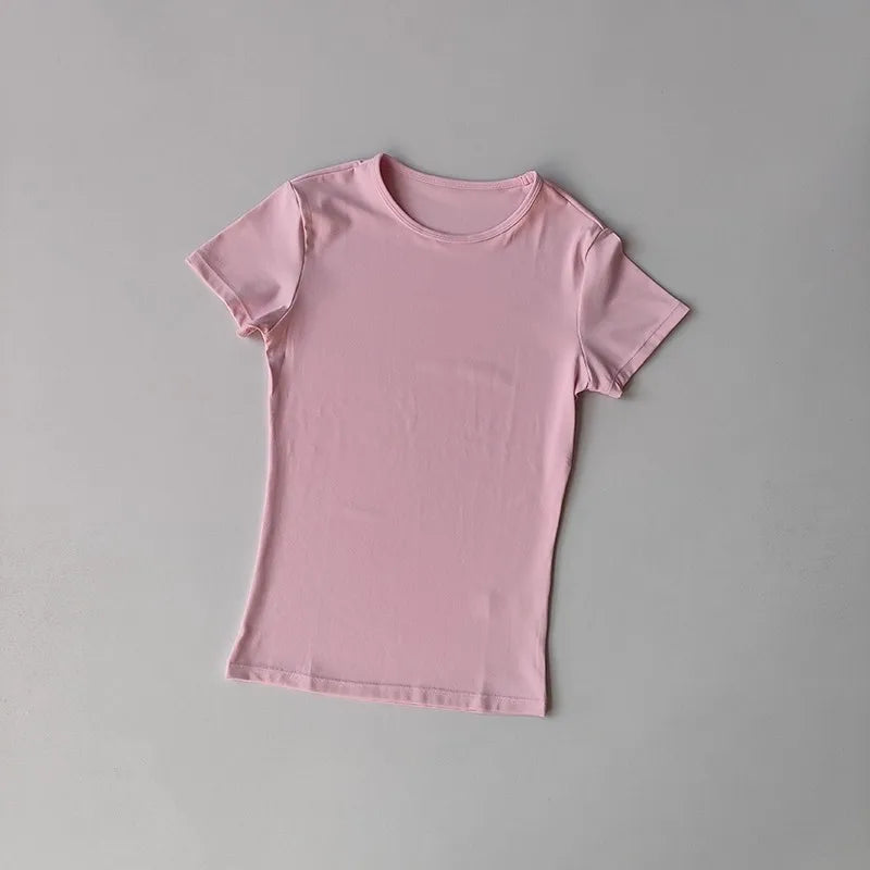 Camiseta deportiva al aire libre para mujer, ropa de Yoga, camiseta de Fitness, camiseta para correr de secado rápido, Top de entrenamiento, ropa deportiva femenina, ropa de ejercicio
