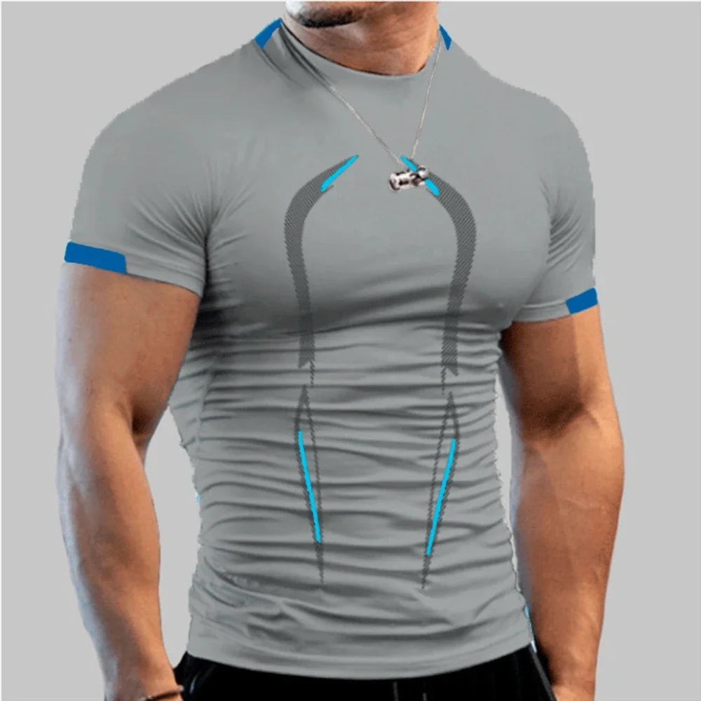 Nueva ropa deportiva de verano, camiseta transpirable para gimnasio, camiseta para correr de secado rápido para hombre, camisetas de entrenamiento para hombre, camisetas deportivas para correr