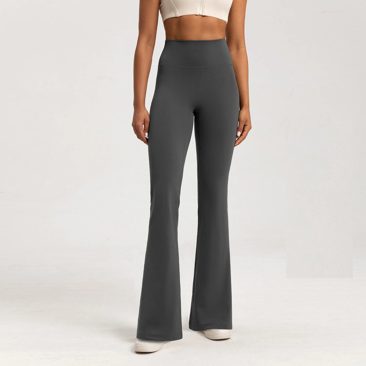 Mallas de Yoga de gama alta, pantalones de Yoga ajustados, pantalones de pierna ancha de cintura alta, pantalones transpirables para gimnasio, mallas deportivas informales con campana para mujer