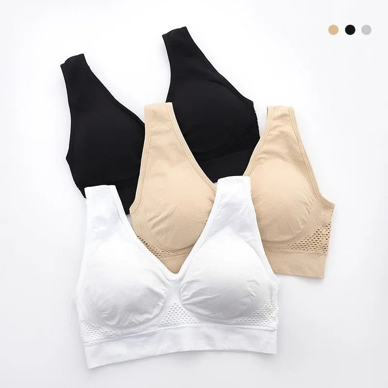 Chaleco deportivo transpirable para mujer, sujetador absorbente para el sudor, almohadilla a prueba de golpes, Top deportivo para pista y campo, gimnasio, correr, Fitness