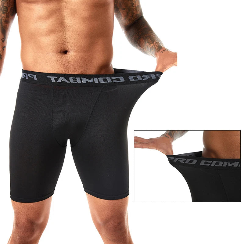 Leggings deportivos para hombre, pantalones cortos, secado rápido, elásticos, para fitness, correr, atletismo, entrenamiento de baloncesto, compresión