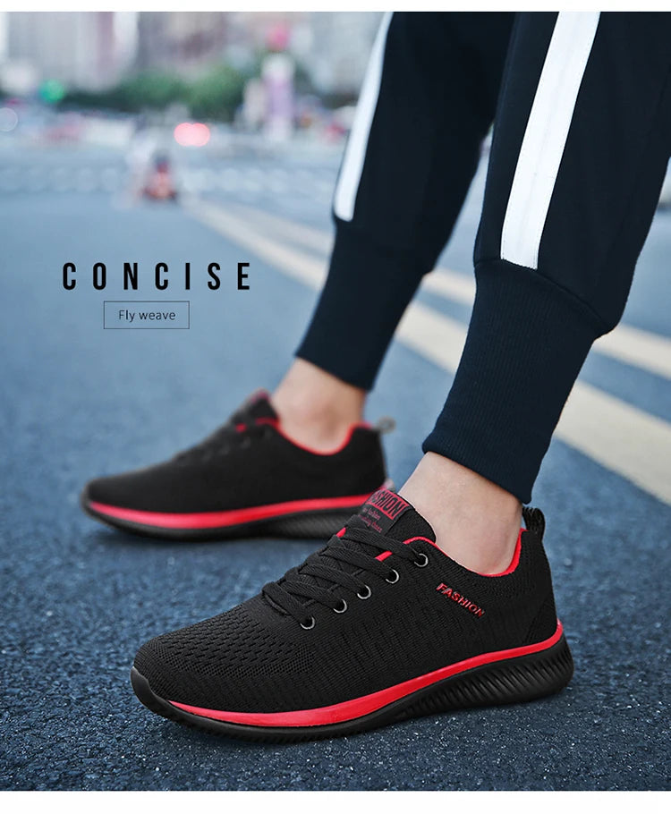 Zapatos de punto para correr para hombre, zapatillas de deporte informales a la moda para hombre, zapatillas deportivas transpirables atléticas para gimnasio, zapatillas ligeras para correr