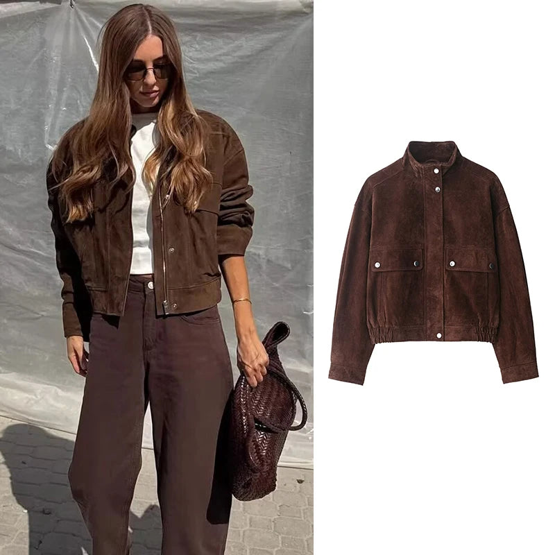 Chaquetas de Otoño para Mujer 2025, Nueva Moda, Bolsillos Grandes, Chaquetas Elegantes y Cálidas para Mujer, Estilo Urbano Chic, Abrigos para Estudiantes Jóvenes