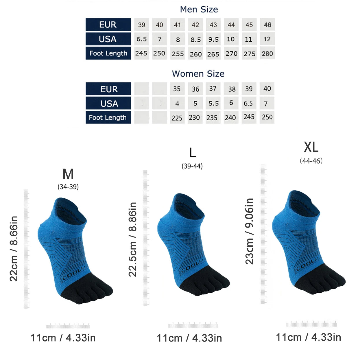 Calcetines de Cinco Dedos para Running | Transpirables y de Secado Rápido