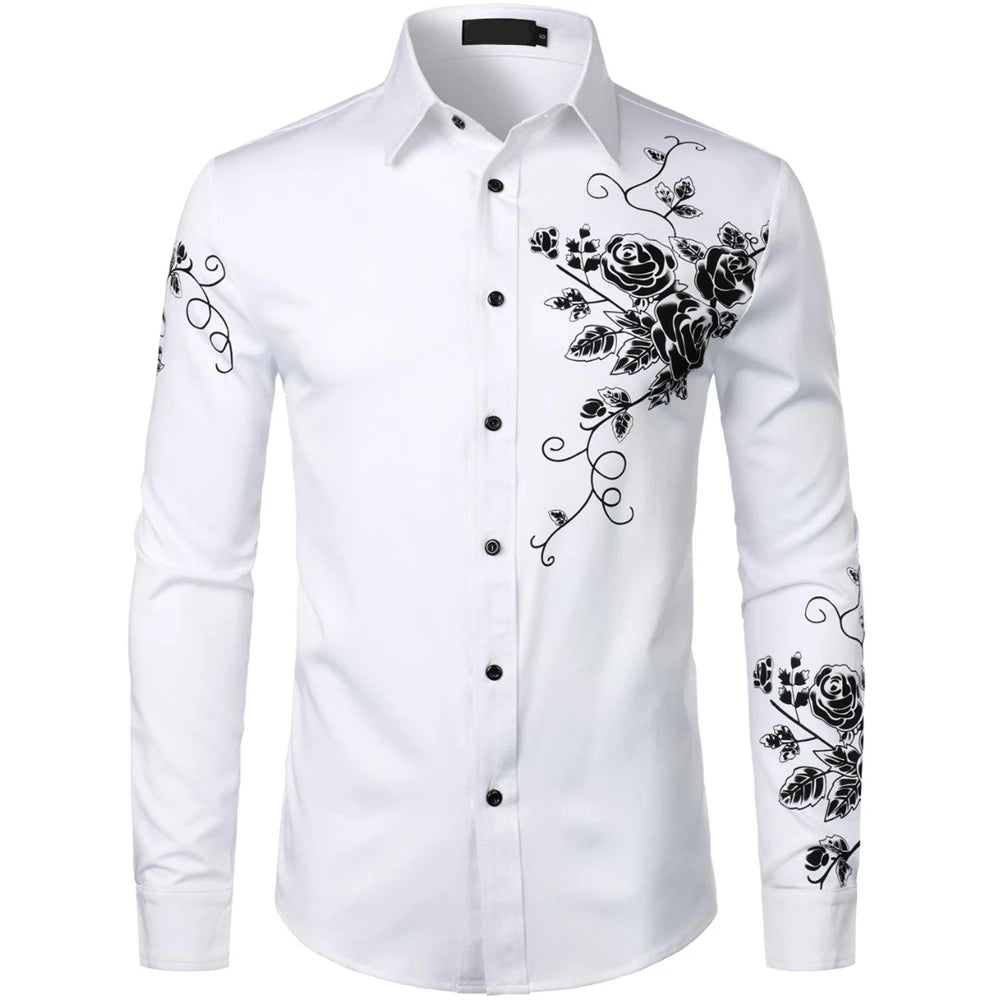 Camisas de manga larga para hombre, camisas informales, ropa elegante a la moda para hombre, ropa de moda para hombre, mangas largas estampadas de gran tamaño 2024