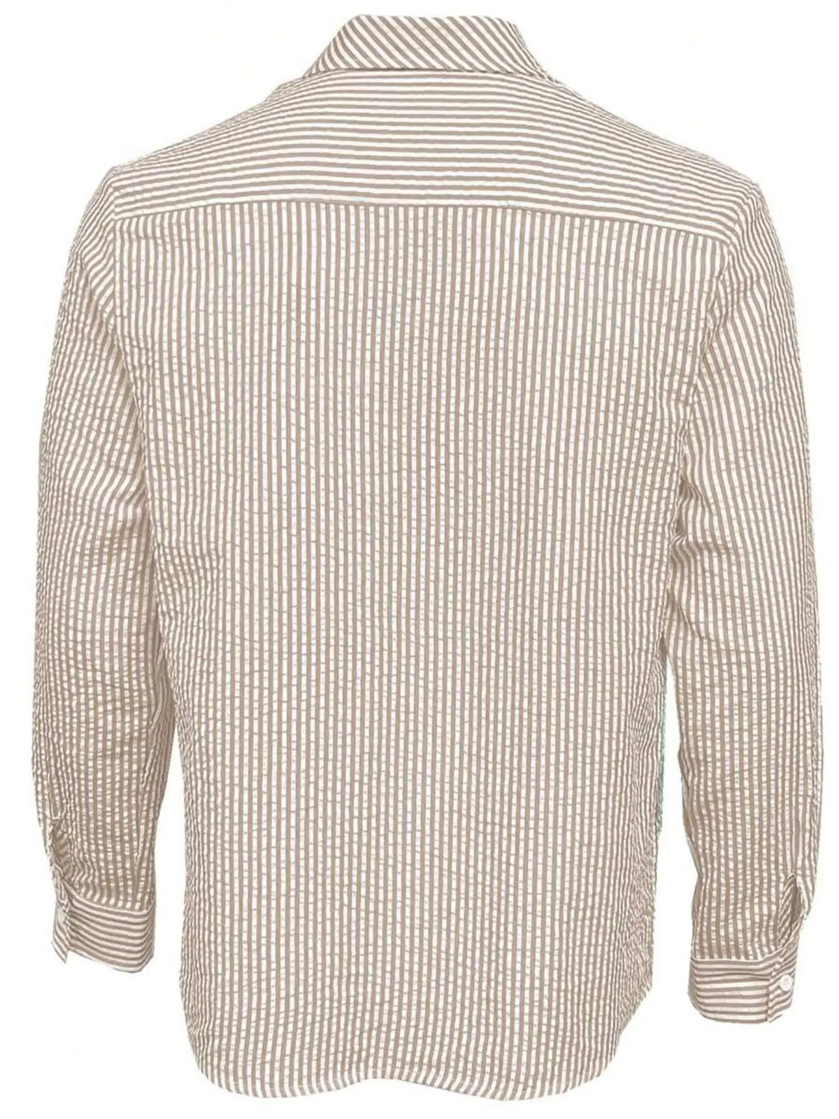 Camisa de Manga Larga a Rayas para Hombre, Corte Holgado, Elegante, Cómoda, Informal, para Todas las Temporadas, Ideal para Actividades al Aire Libre