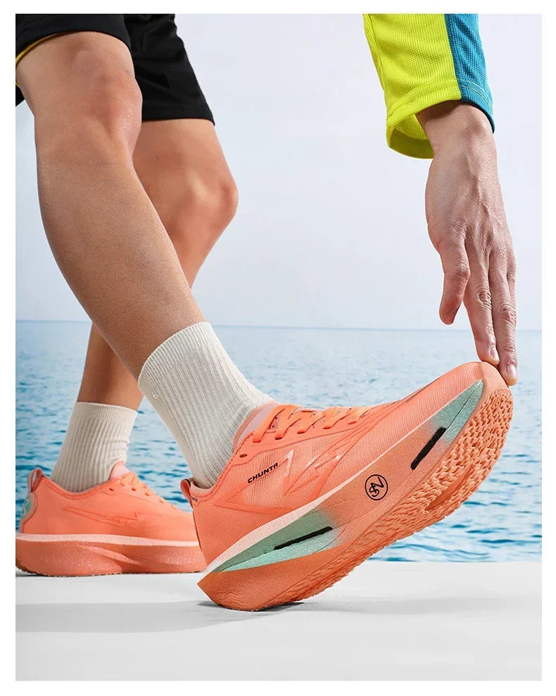 Zapatillas para correr especialidad tabla de carbono maratón hombres deportes transpirables ligeros mujeres cómodas zapatillas deportivas