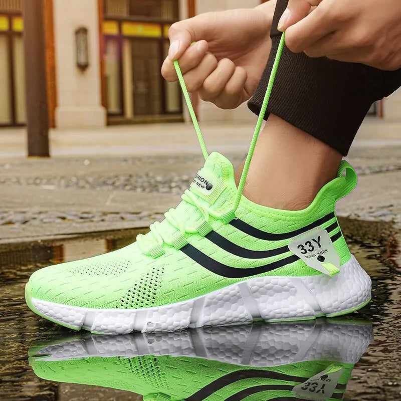 Zapatos deportivos informales para hombre, zapatillas ligeras transpirables, zapatillas de correr negras de malla para exteriores, zapatillas deportivas para correr Tenis para caminar