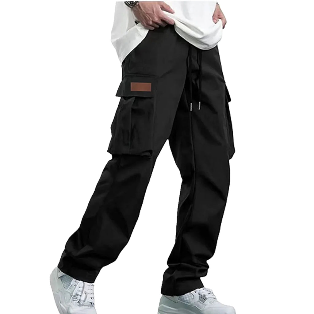 2025nuevos pantalones de trabajo para hombres, pantalones casuales rectos sueltos para hombres europeos y americanos, pantalones de bolsillo para ropa de trabajo para hombres
