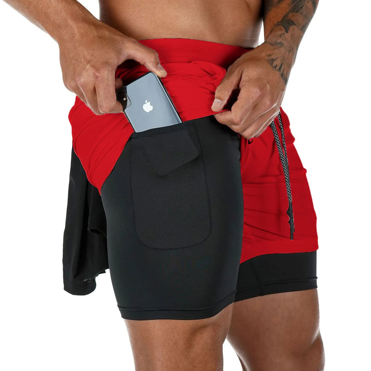 Pantalones Cortos Running Hombre 2 en 1 – Secado Rápido