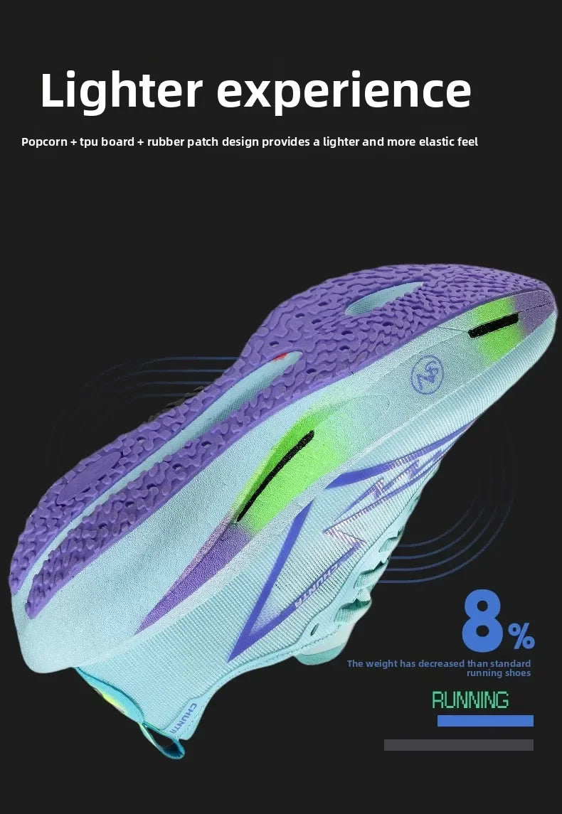 Zapatillas para correr especialidad tabla de carbono maratón hombres deportes transpirables ligeros mujeres cómodas zapatillas deportivas