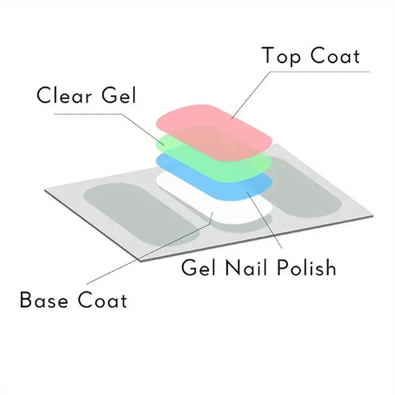 8 hojas de tiras de esmalte de uñas de envoltura completa, pegatinas de uñas de Gel autoadhesivas con purpurina de uñas rosa, para mujeres, suministros de uñas DIY para el hogar, Kit de manicura