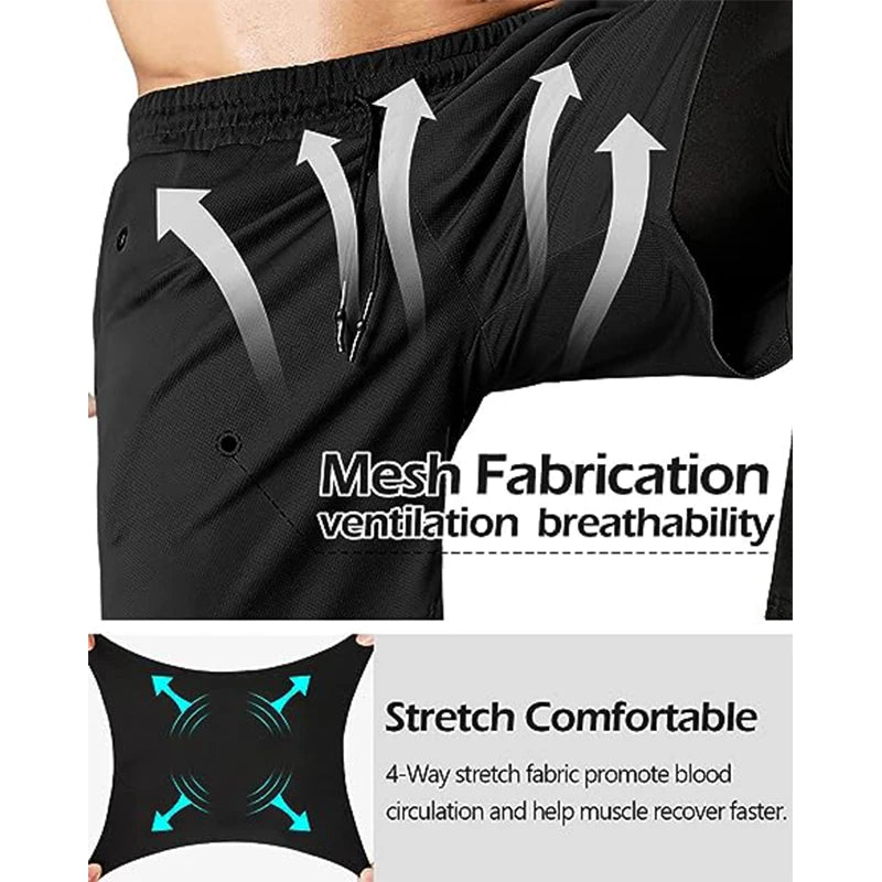 Pantalones deportivos para hombre, chándales atléticos de entrenamiento 2 en 1, ropa deportiva, pantalones de entrenamiento para hombre, pantalones para correr, gimnasio, Fitness, pantalones para correr para hombre
