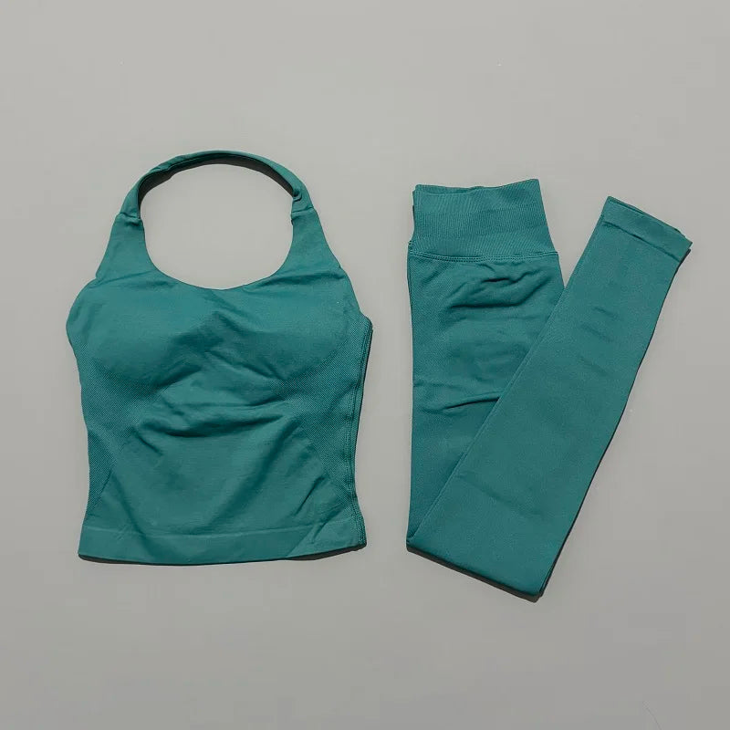 Conjunto Fitness 2 Piezas para Mujer – Top + Leggings