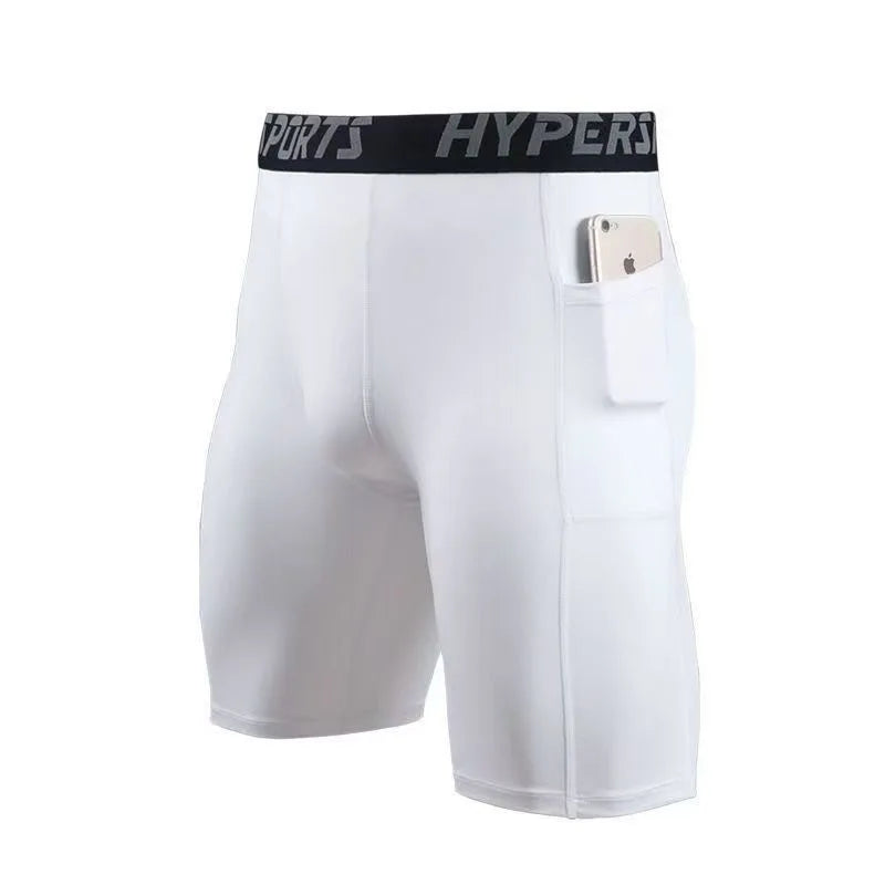 Leggings deportivos para hombre, pantalones cortos, secado rápido, elásticos, para fitness, correr, atletismo, entrenamiento de baloncesto, compresión