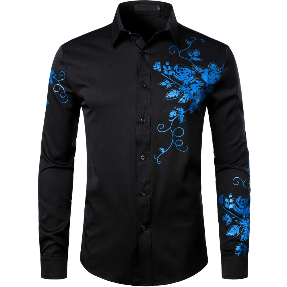 Camisas de manga larga para hombre, camisas informales, ropa elegante a la moda para hombre, ropa de moda para hombre, mangas largas estampadas de gran tamaño 2024