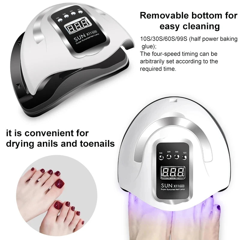 Kit de esmalte de uñas, Kit de uñas acrílico, juego de Gel de uñas de polietileno con lámpara de uñas, extensión de uñas, Gel de brillo, juego de herramientas de manicura de Gel de construcción UV