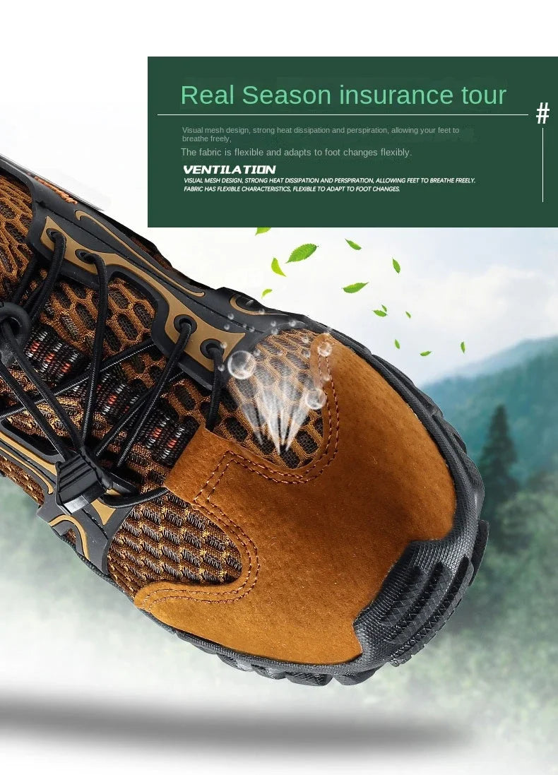 Zapatos resistentes al desgaste para Hombre, zapatillas de senderismo, Jogging, Trekking, rápido, al aire libre, Invierno, antideslizantes