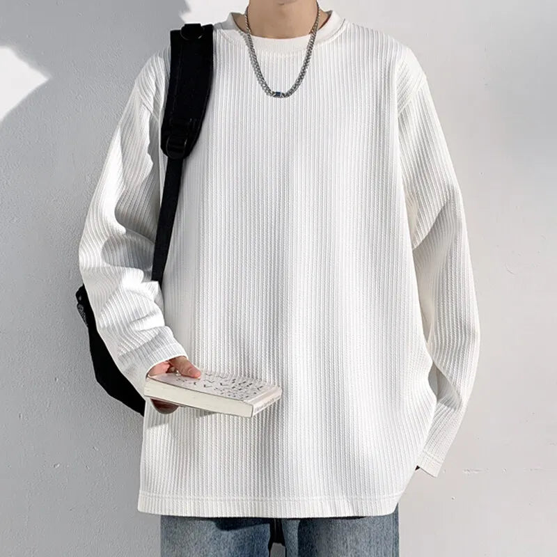 Camisetas legibles informales de manga larga para primavera y otoño,