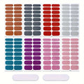 8 hojas de tiras de esmalte de uñas de envoltura completa, pegatinas de uñas de Gel autoadhesivas con purpurina de uñas rosa, para mujeres, suministros de uñas DIY para el hogar, Kit de manicura