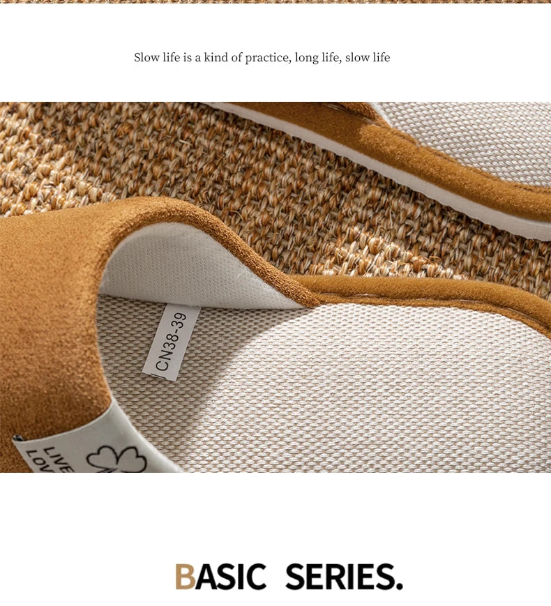 Zapatillas para hombre, zapatillas de casa de interior de suela blanda antideslizantes para primavera y verano, zapatillas cómodas de lino para todas las estaciones